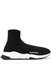 BLACK MESH AND WHITE SPEED SNEAKERS - fashionupstore1