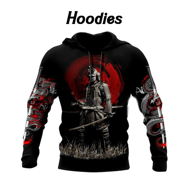 japanese samurai art 3D printed Hoodie, Sweatshirt and Zipper Hoodie - fashionupstore1