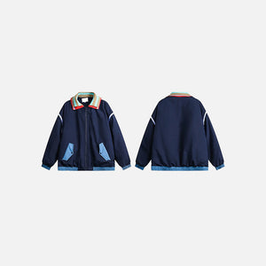 Y2k Vintage Strips Windbreaker Jacket - fashionupstore1