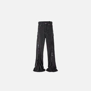 Y2K Flare Zip Jeans - fashionupstore1