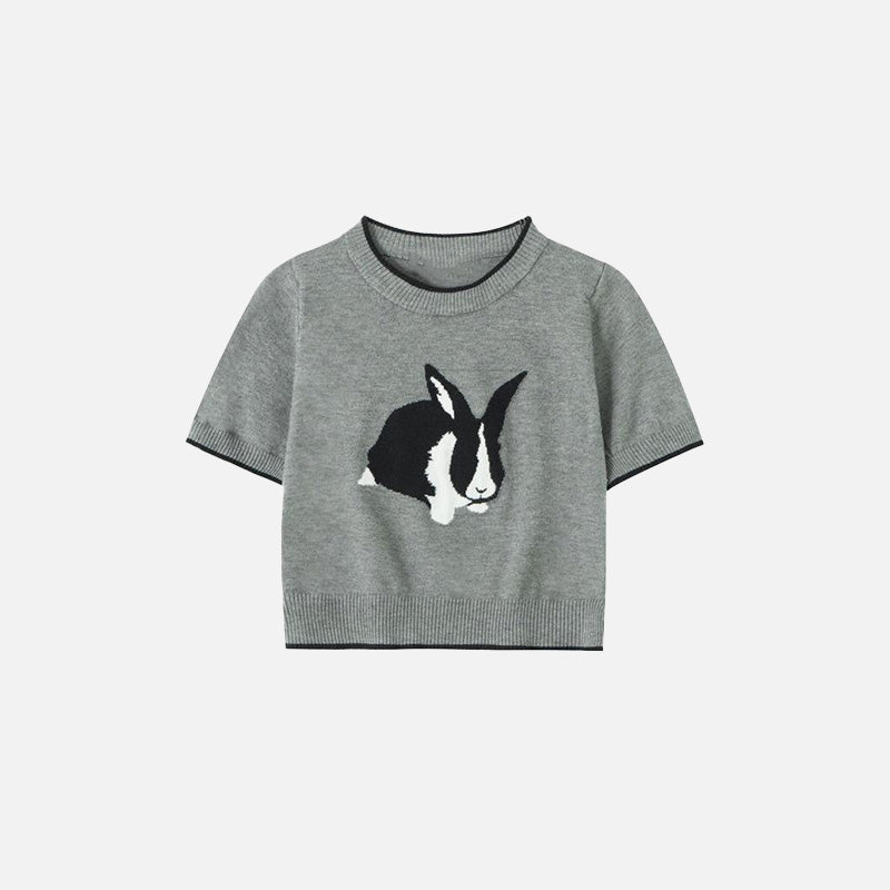 Women's Bunny Bliss Cropped T-shirt - fashionupstore1