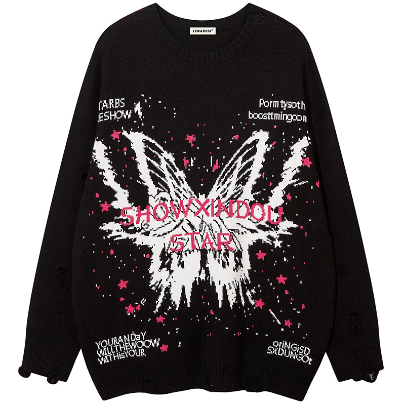 1984® High Street Ripped Sweater Butterfly - 1984brand