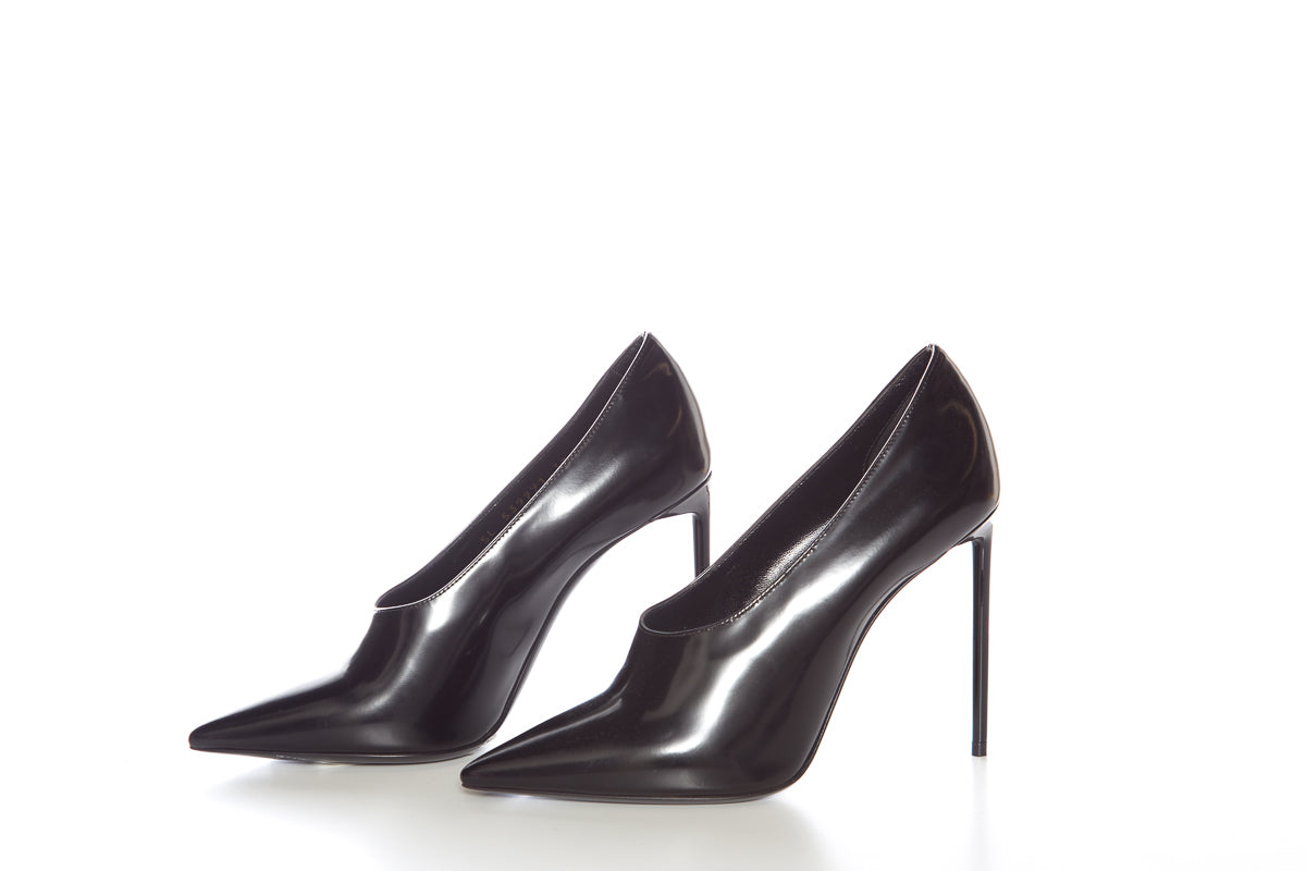 YSL Black Pointed Toe Heels SZ 37 - fashionupstore1