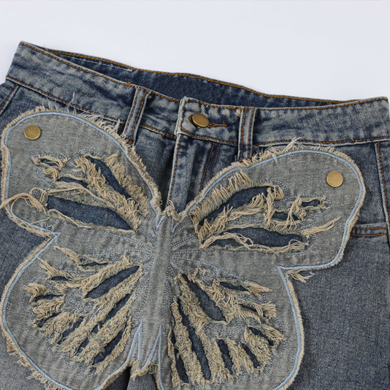 1984® Women Wash Jeans Butterfly Patch - 1984brand