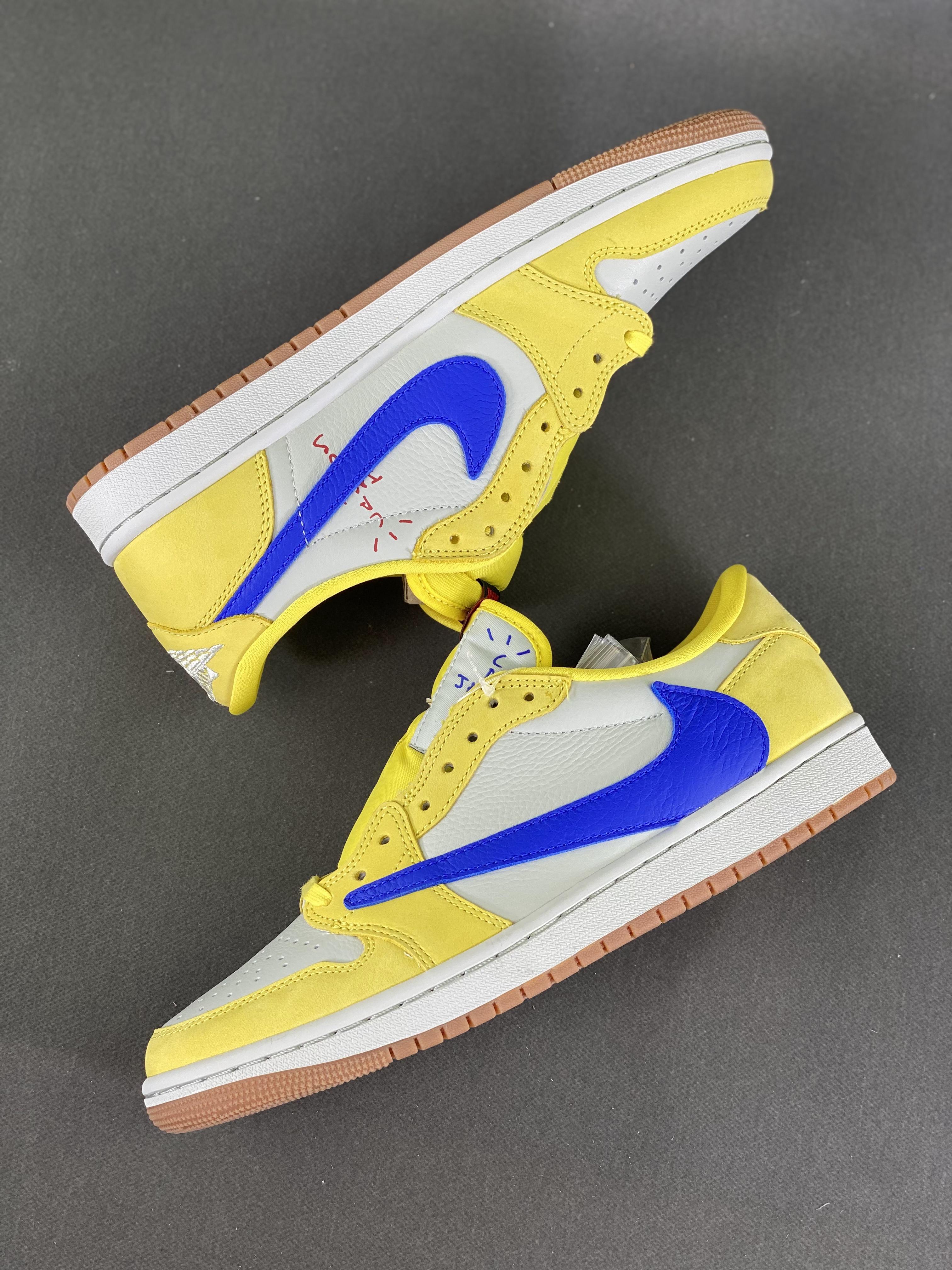 Custom Travis Scott x Air Jordan 1 Low “Canary” DZ4137-700 sneakerland