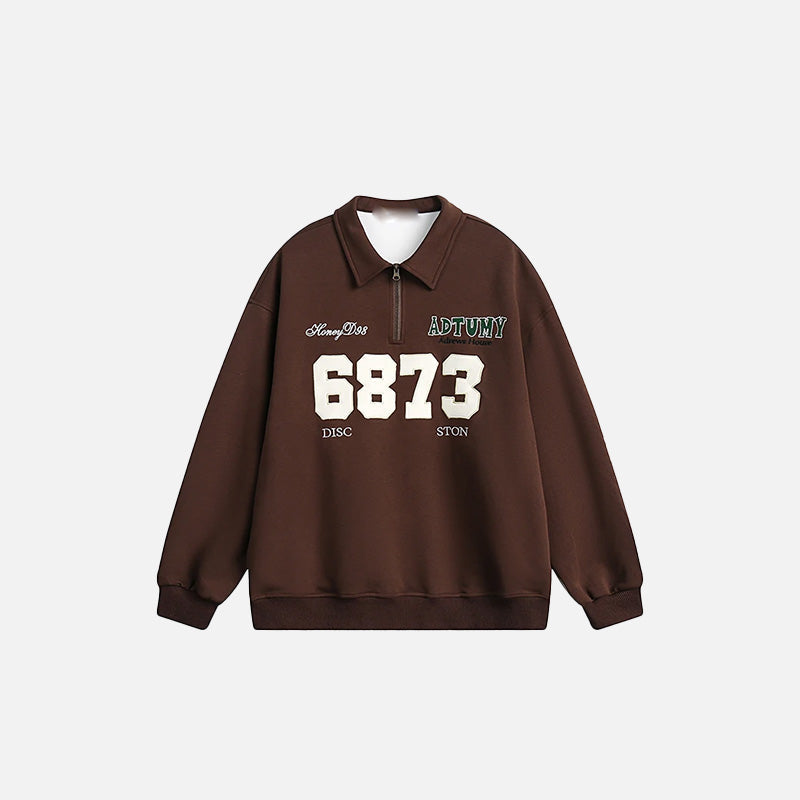 Y2K Loose Sports Sweatshirt - fashionupstore1