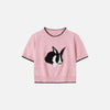 Women's Bunny Bliss Cropped T-shirt - fashionupstore1