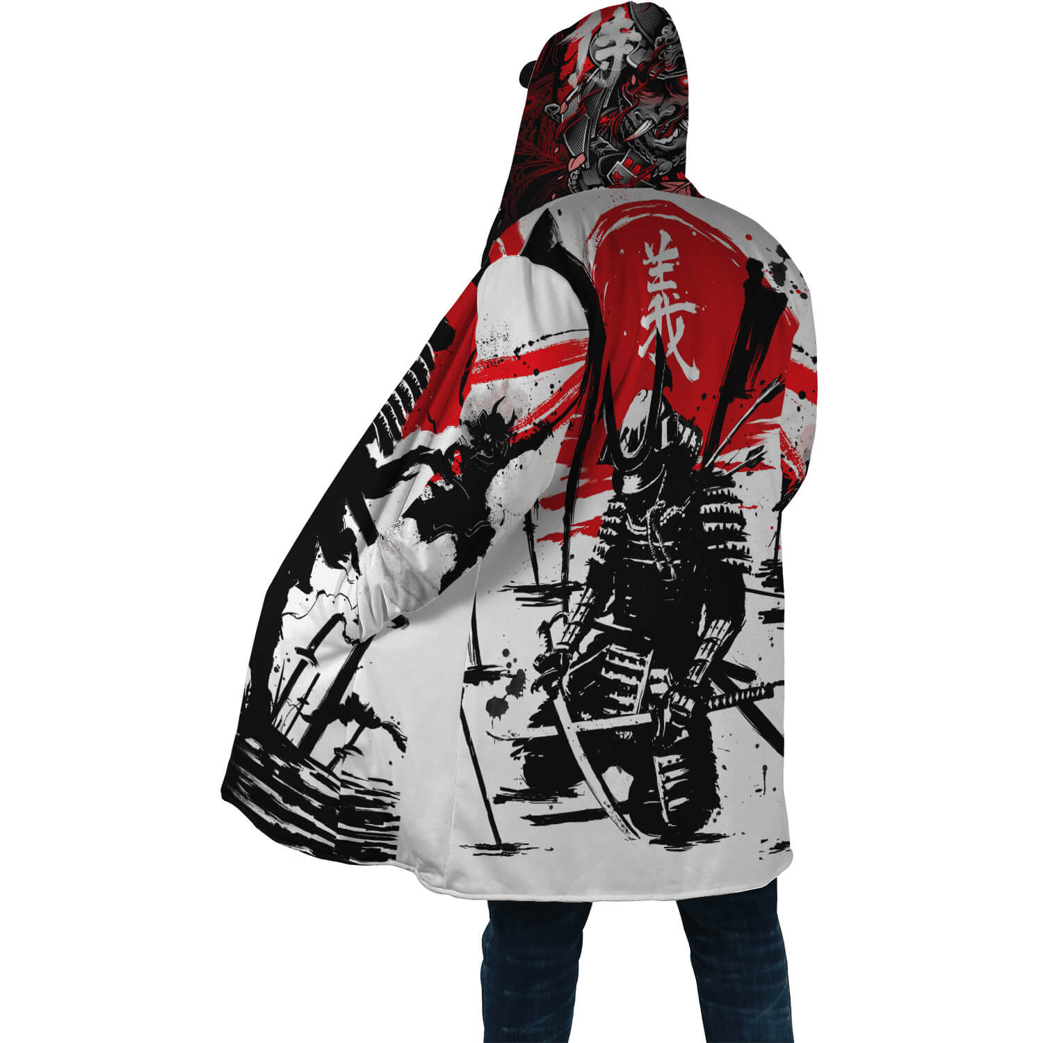 Samurai Cloak hoodie & Oni cloak Hoodie Japanese Streetwear 3D Hoodie - fashionupstore1