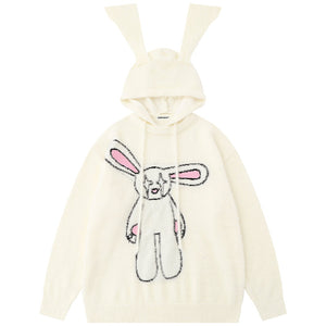 1984® Fluffy Rabbit Mohair Sweater with Ears - 1984brand