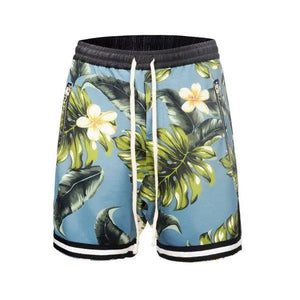 Floral Shorts - Black/Green/Beige - fashionupstore1