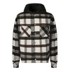 Hooded Flannel Jacket - Cream/Brown - fashionupstore1