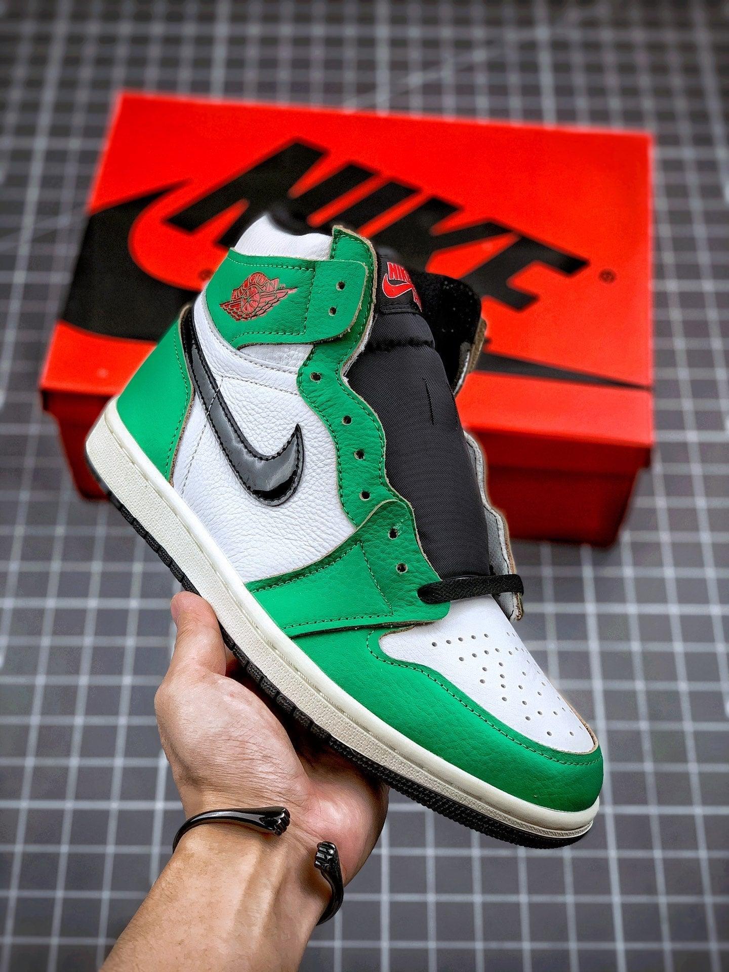 Custom Air Jordan 1 High OG Lucky Green DB4612-300 sneakerlandnet