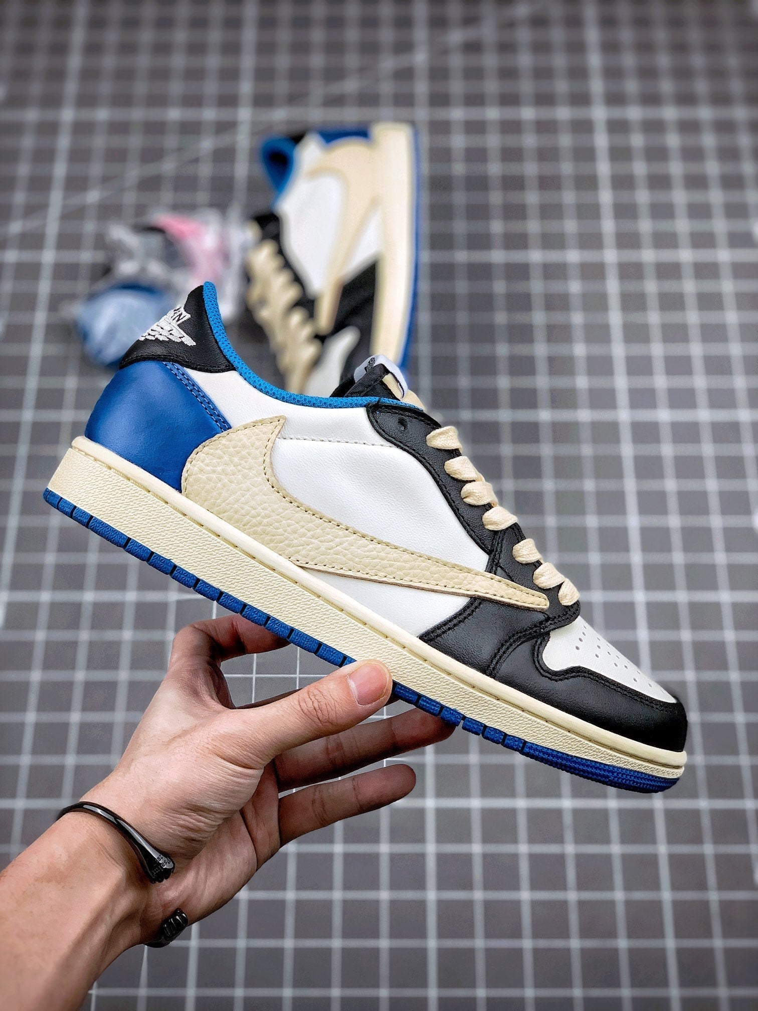 Custom Air Jordan 1 Low Fragment x T-Scott - DM7866-140 sneakerhypes