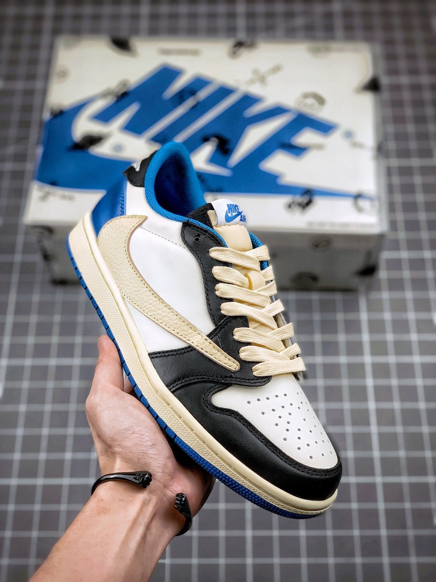 Custom Air Jordan 1 Low Fragment x T-Scott - DM7866-140 sneakerhypes