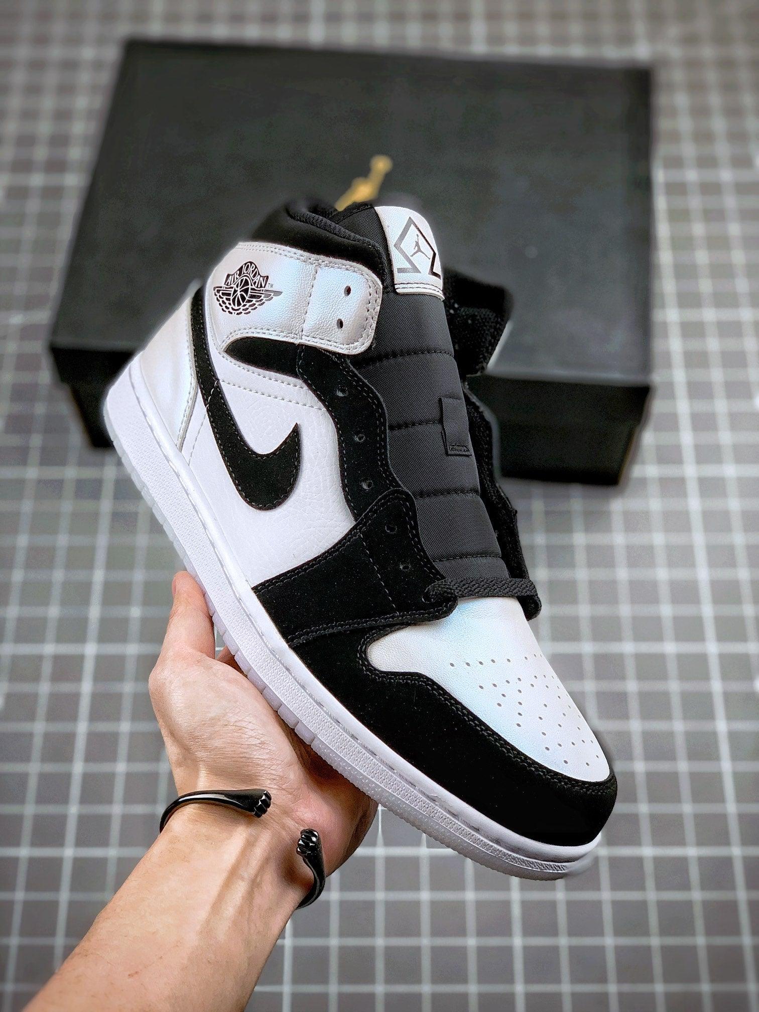 Custom Air Jordan 1 MID Black and White Panda sneakerlandnet