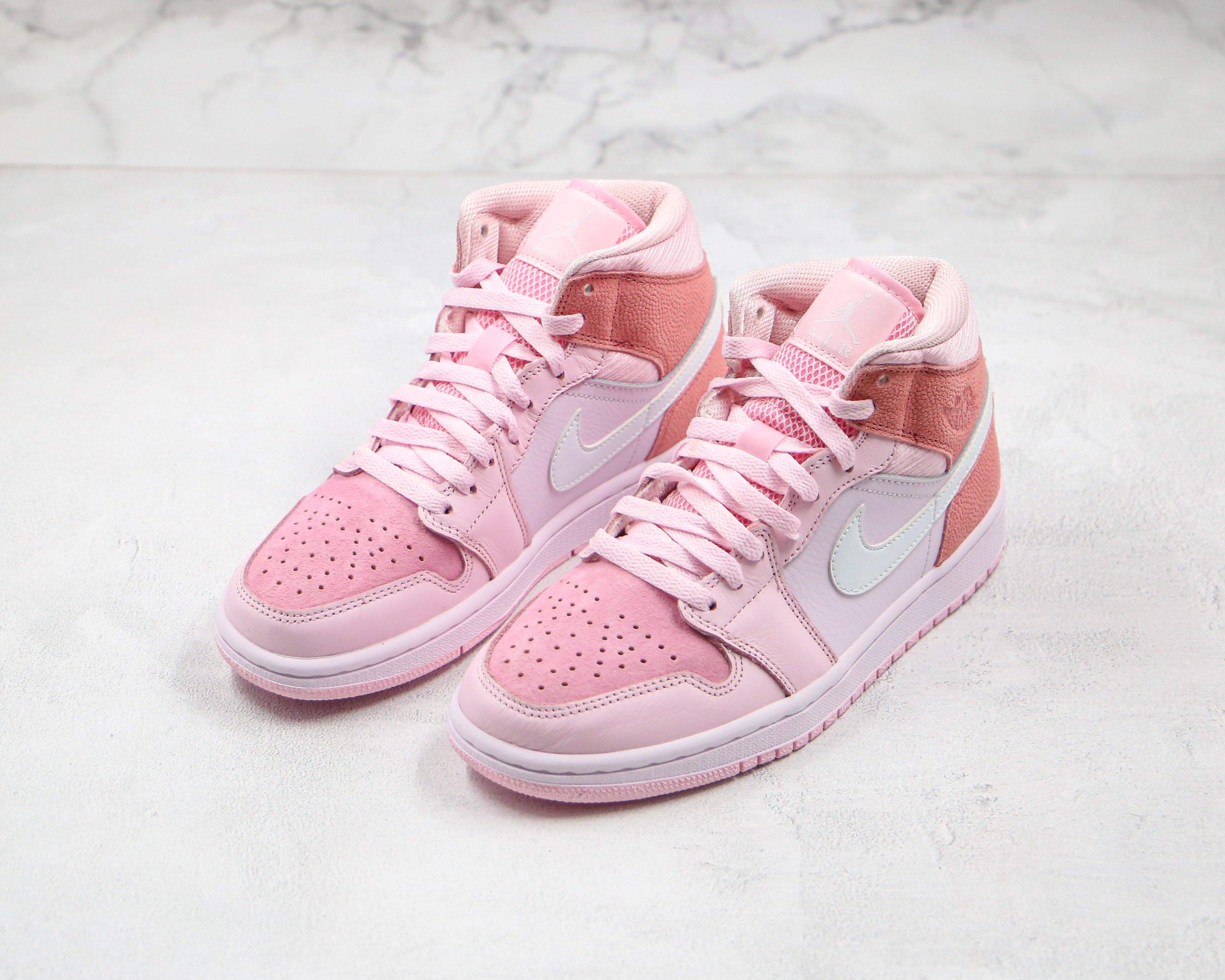 Custom Air Jordan 1 Mid Digital Pink High Q sneakerlandnet