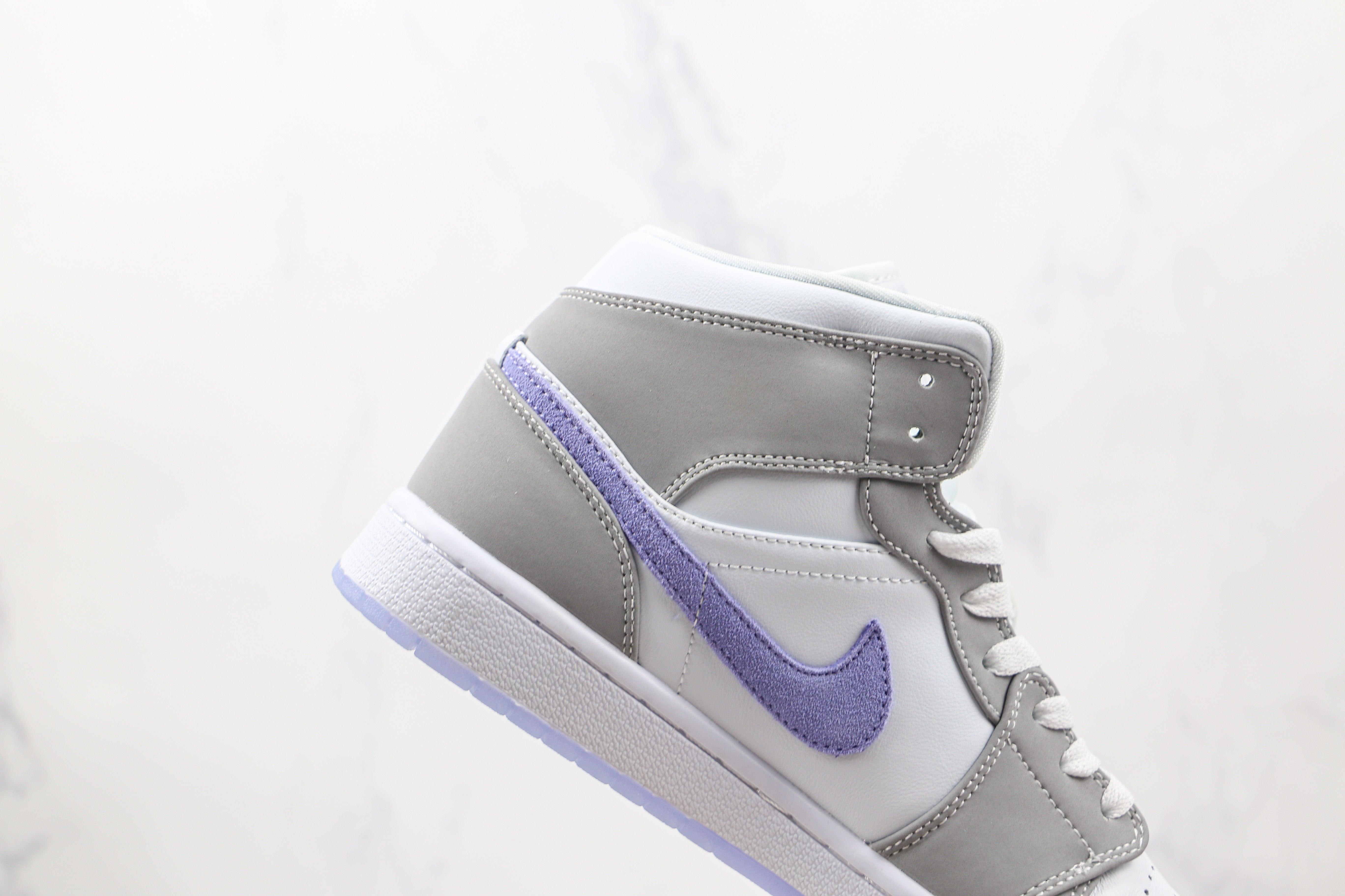 Custom Air Jordan 1 Mid Wolf Grey High Q sneakerlandnet