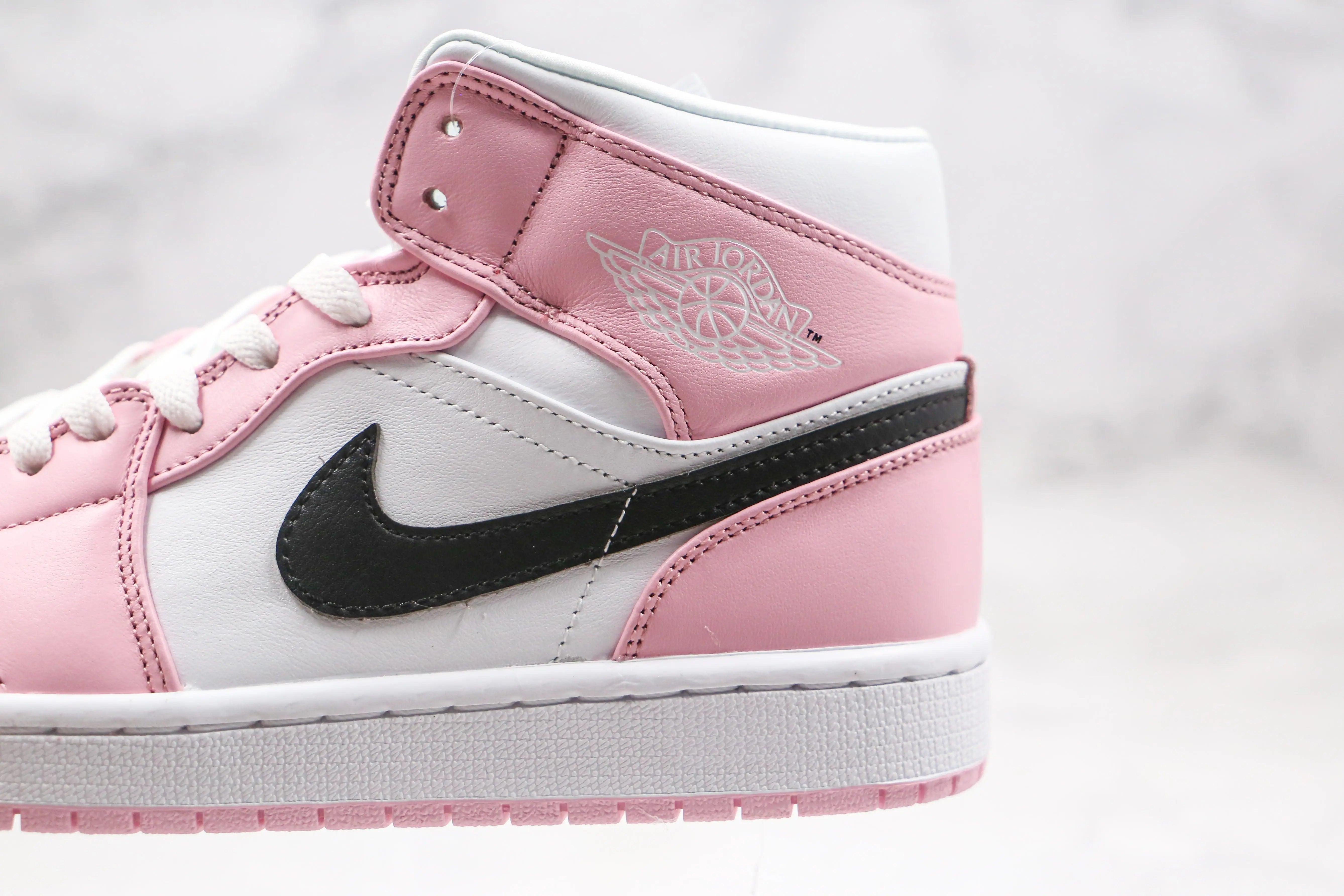 Custom Air Jordan 1 Pink Mid High Q - fashionupstore1