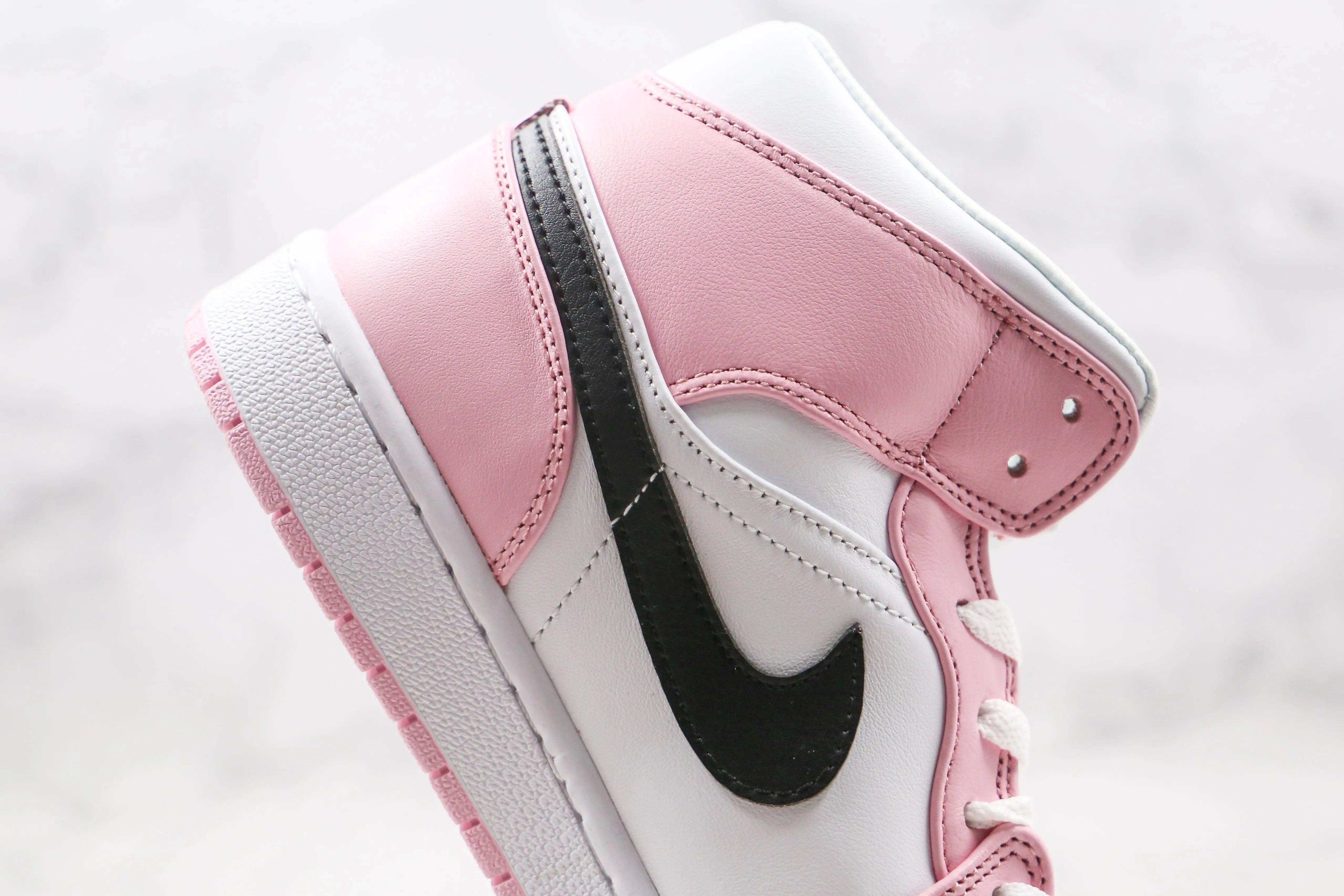 Custom Air Jordan 1 Pink Mid High Q luxurysteps