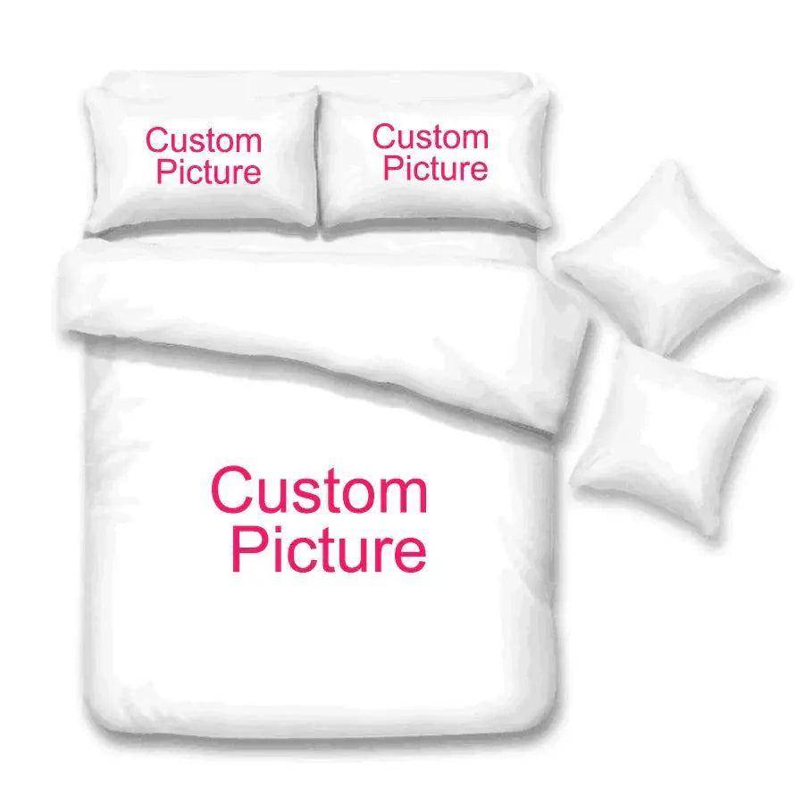 Customize Photo Logo Duvet Cover Boys Girls Adults Gift Custom Made DIY Bedding Set Designer Bed Set Queen Size Quilt Cover dc1 - fashionupstore1