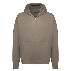 Double Zipped Hoodie - Khaki - fashionupstore1