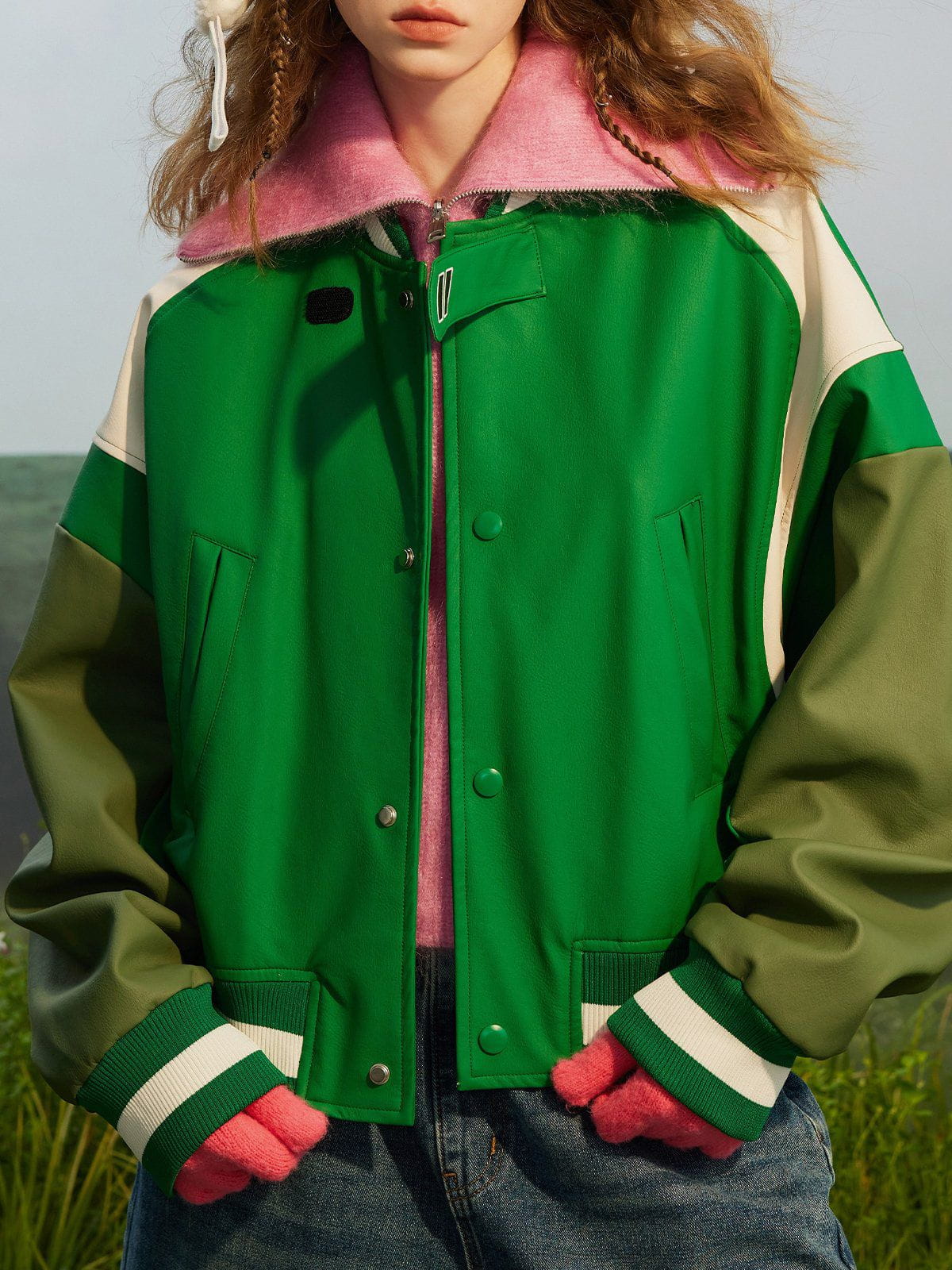 1984® - Multicolor Patchwork PU Leather Jackets - fashionupstore1