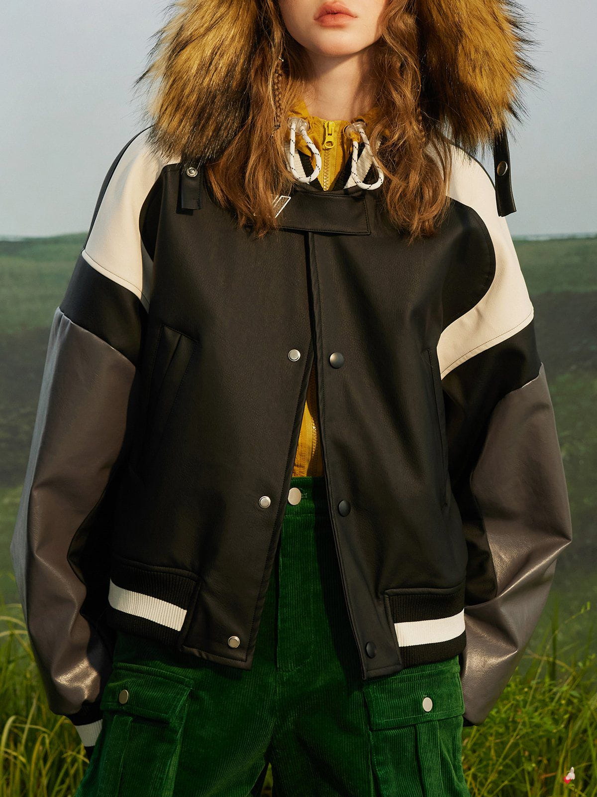 1984® - Multicolor Patchwork PU Leather Jackets - fashionupstore1