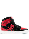 PHILIPP PLEIN SKULL & BONES HIGH-TOP SNEAKERS - fashionupstore1