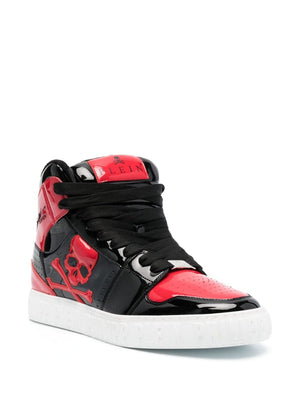 PHILIPP PLEIN SKULL & BONES HIGH-TOP SNEAKERS - fashionupstore1