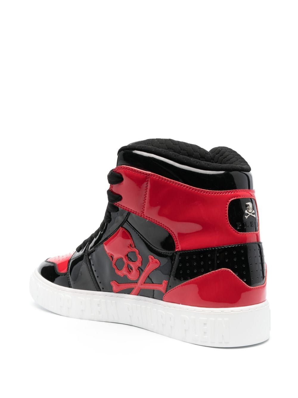 PHILIPP PLEIN SKULL & BONES HIGH-TOP SNEAKERS - fashionupstore1