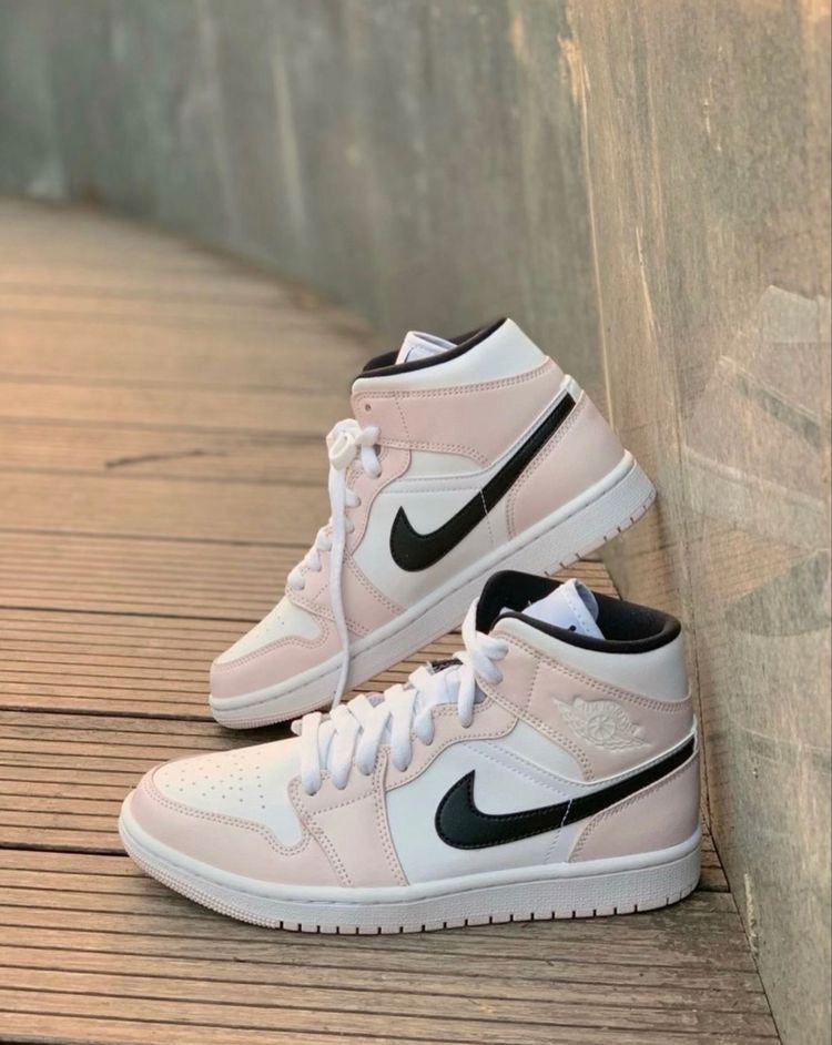 Custom Air Jordan 1 Pink Mid High Q - fashionupstore1