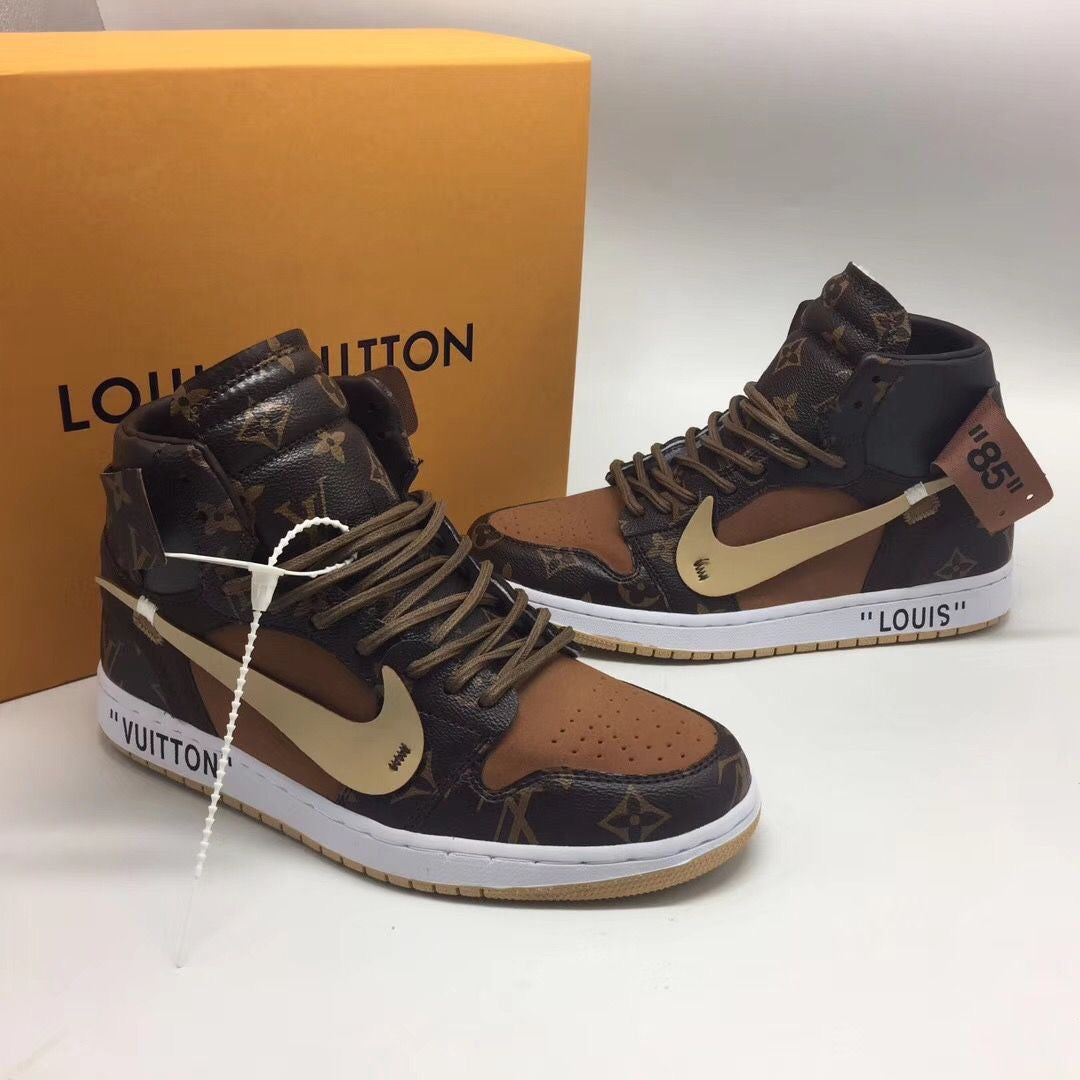 Custom Air Jordan 1 LV High Q ( Customs And Box ), Jordan 1 Sneakers Active A11 - fashionupstore1