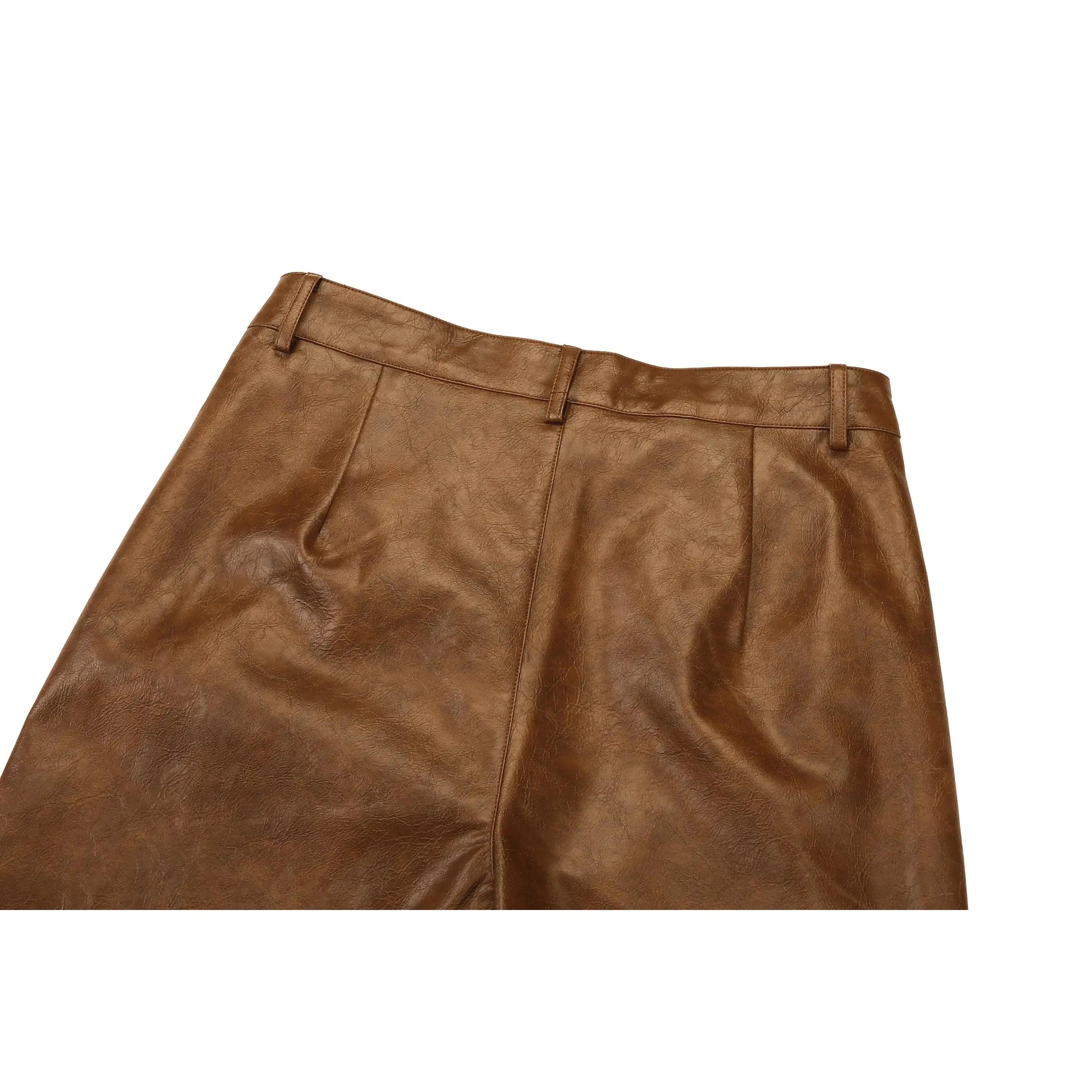 Flare Denim - Leather Brown - fashionupstore1