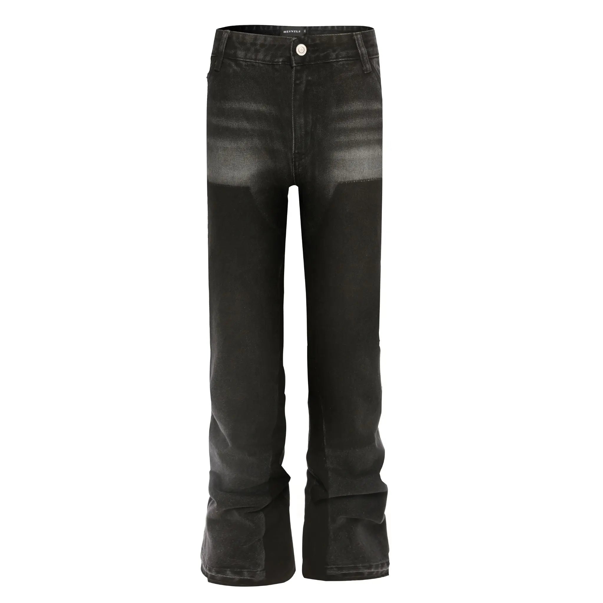 Flare Denim - Patch-work Black - fashionupstore1