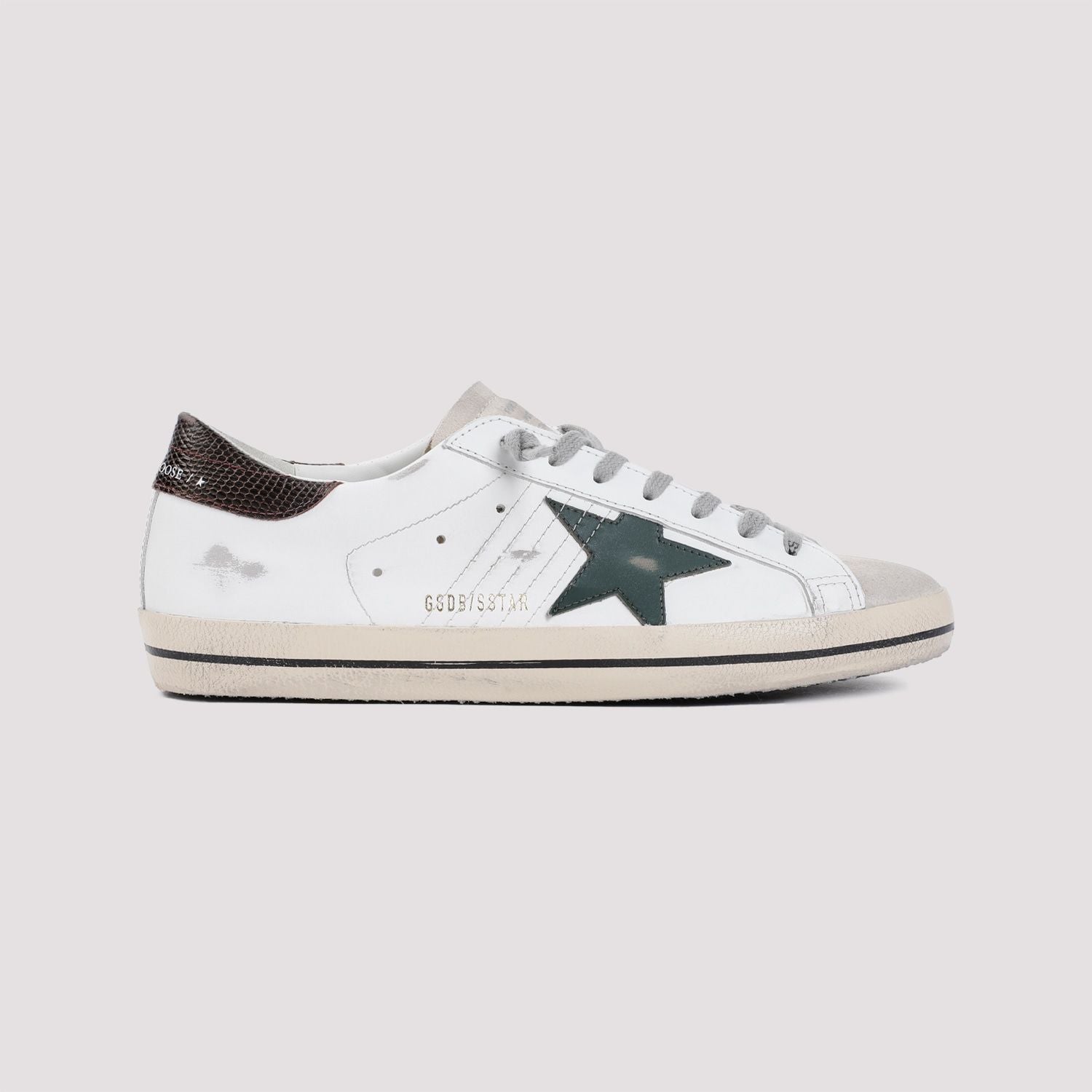 SUPER-STAR LTD TRAINER WITH CROCODILE PRINT STAR - fashionupstore1