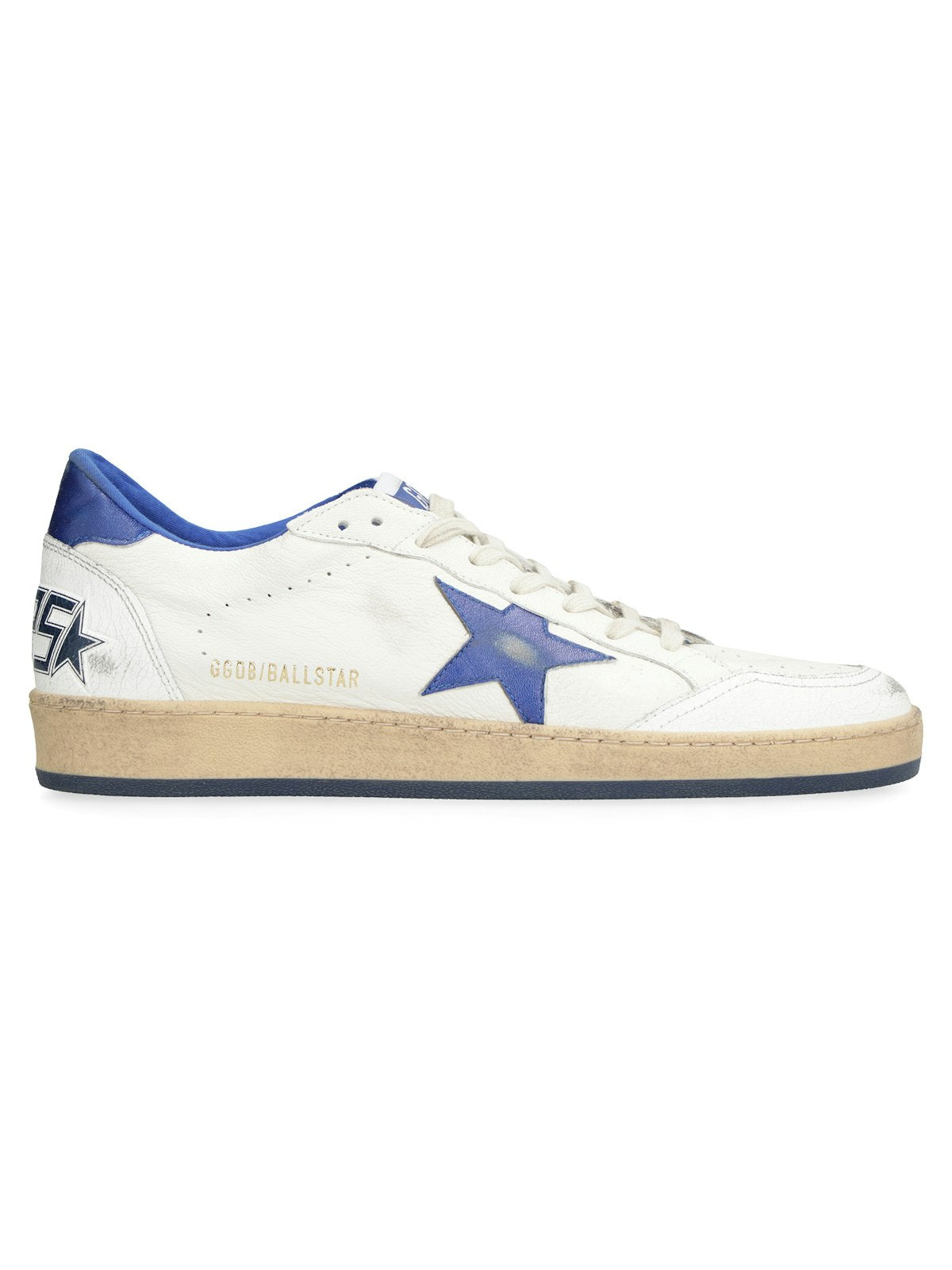 WHITE/METALLIC BLUE BALLSTAR SNEAKERS - fashionupstore1