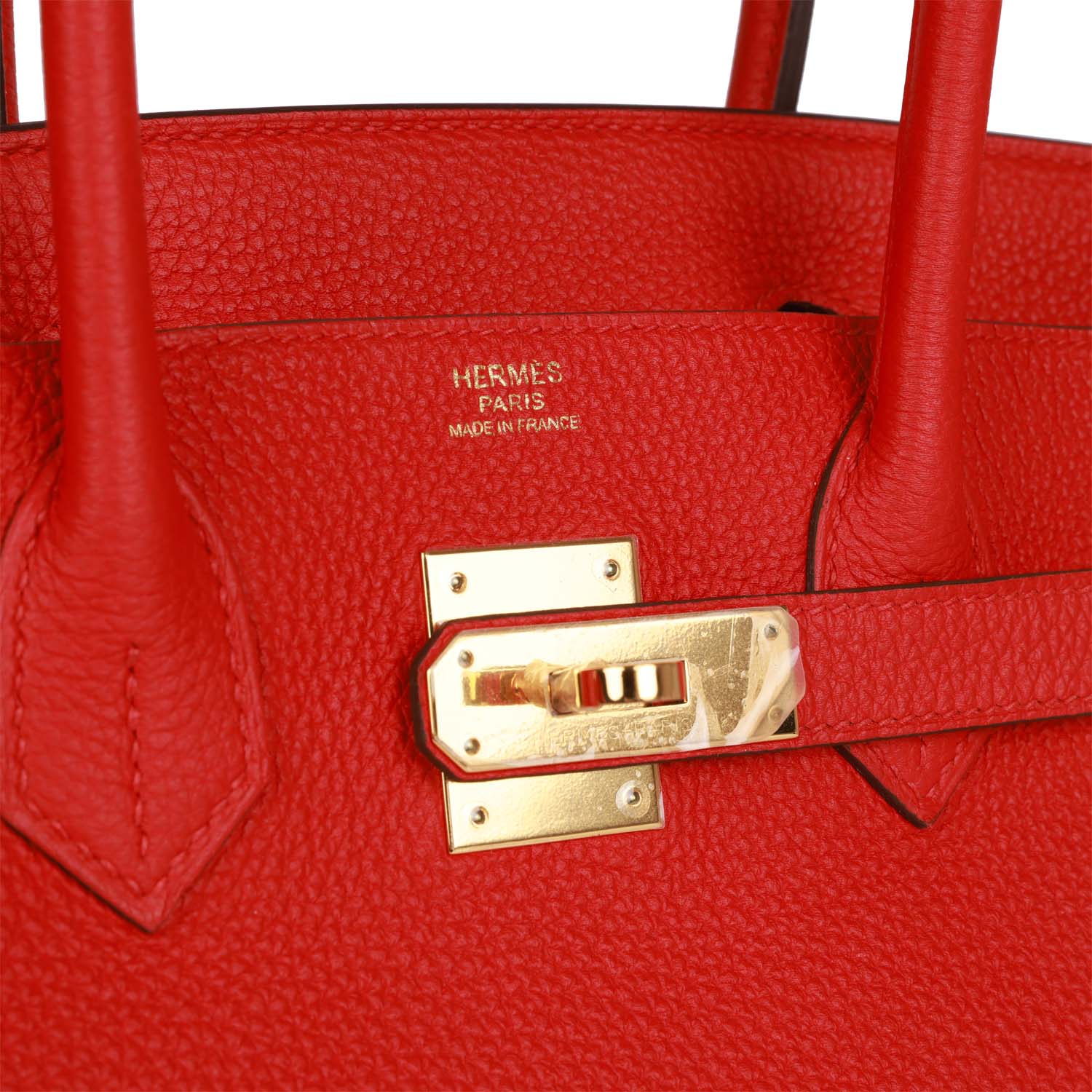 Pre-owned Hermes Birkin 30 Rouge de Coeur Togo Gold Hardware - fashionupstore1