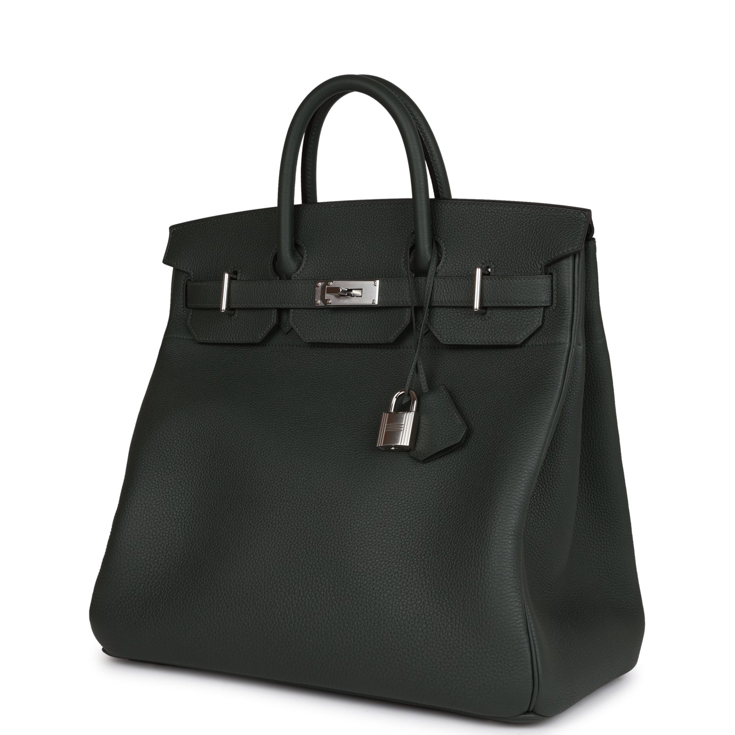 Hermes HAC Birkin 40 Vert Fonce Togo Palladium Hardware - fashionupstore1