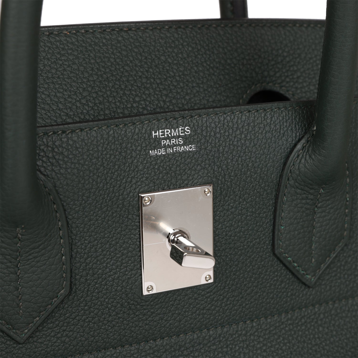 Hermes HAC Birkin 40 Vert Fonce Togo Palladium Hardware - fashionupstore1