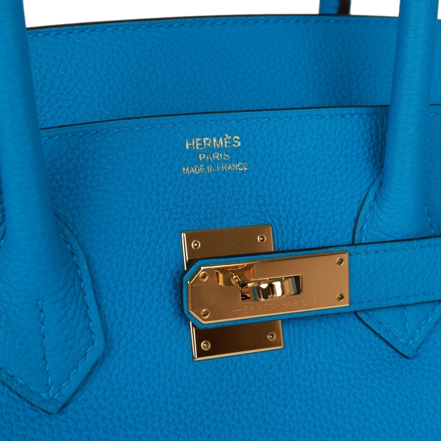 Pre-owned Hermes Birkin 35 Bleu Zanzibar Togo Gold Hardware - fashionupstore1