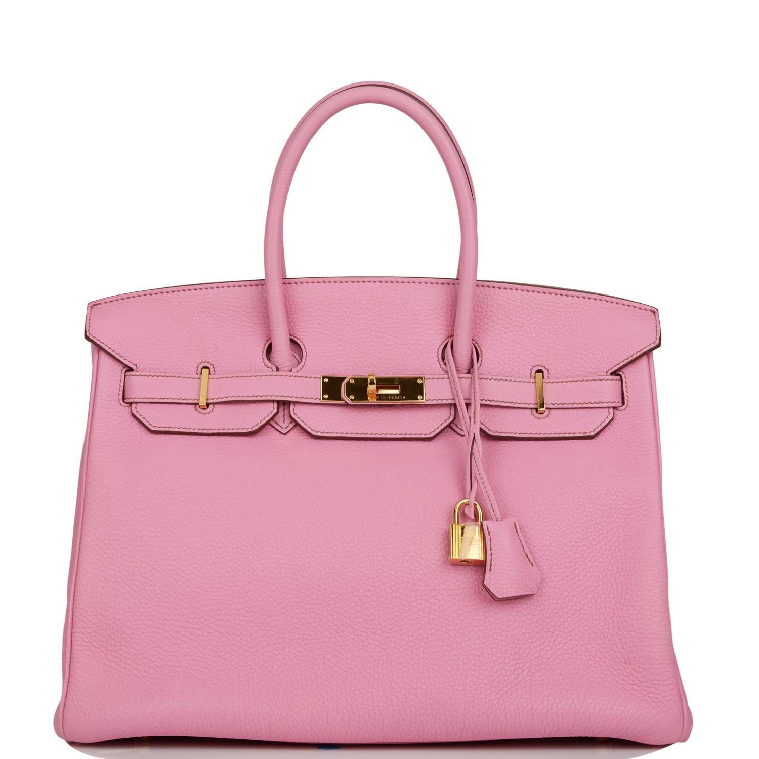 Pre-owned Hermes Birkin 35 Bubblegum Togo Gold Hardware - fashionupstore1