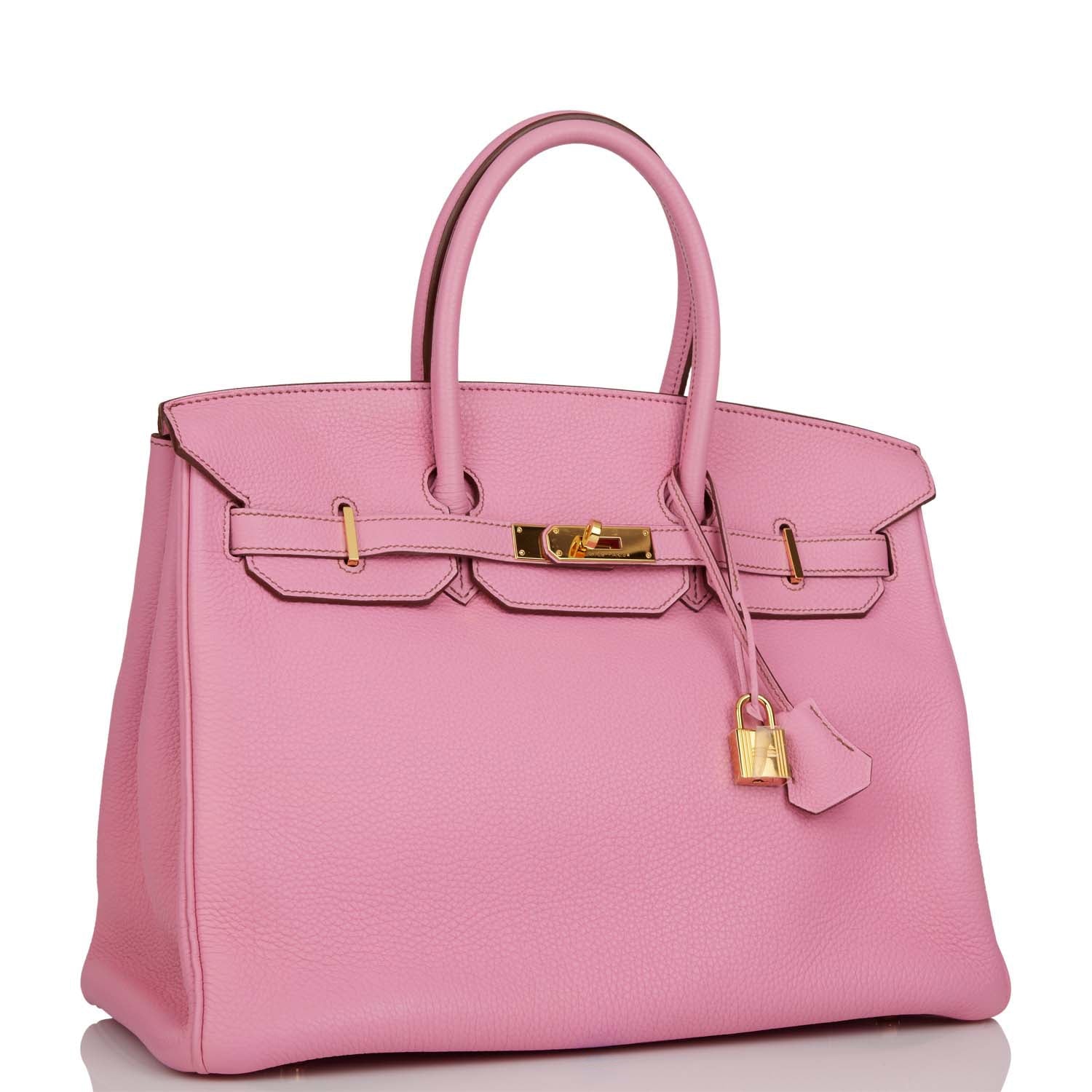 Pre-owned Hermes Birkin 35 Bubblegum Togo Gold Hardware - fashionupstore1