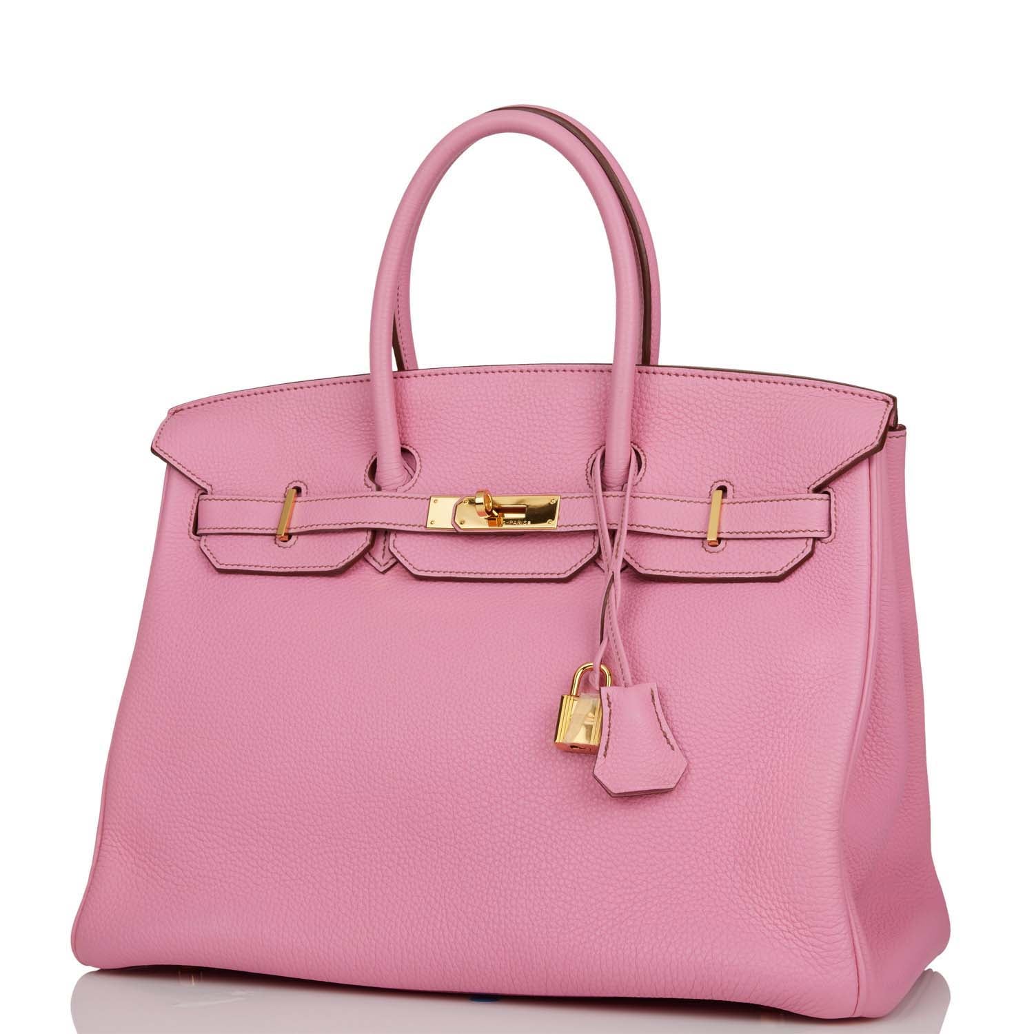 Pre-owned Hermes Birkin 35 Bubblegum Togo Gold Hardware - fashionupstore1