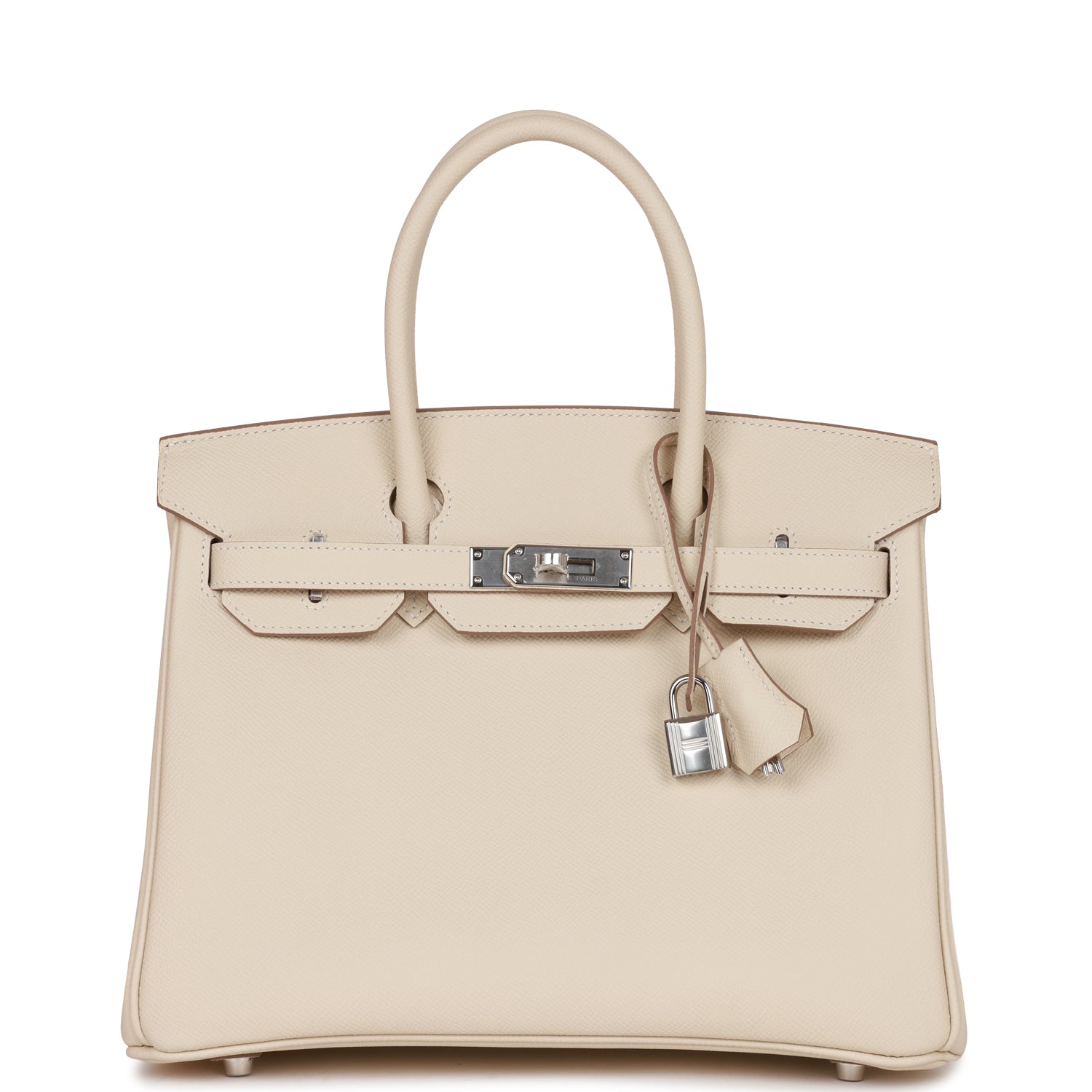 Hermes Birkin 30 Craie Epsom Palladium Hardware - fashionupstore1