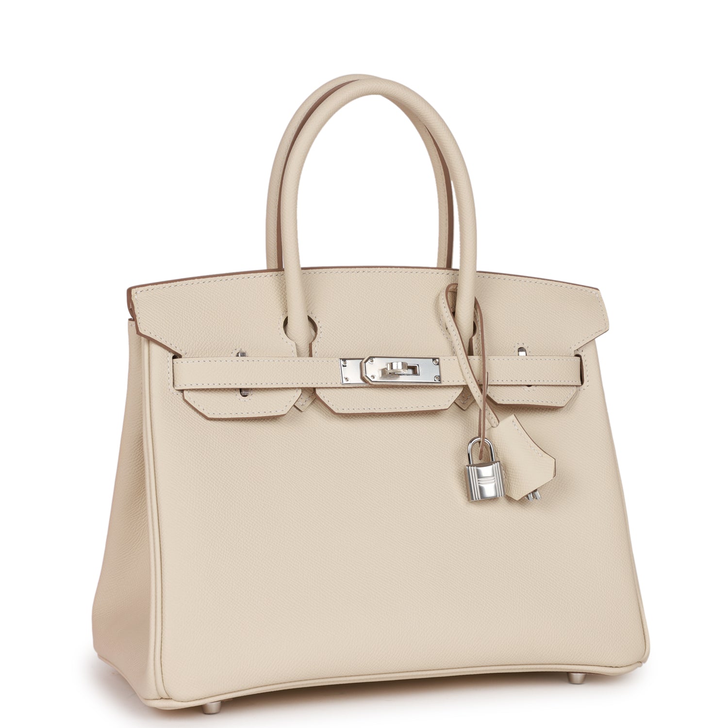 Hermes Birkin 30 Craie Epsom Palladium Hardware - fashionupstore1