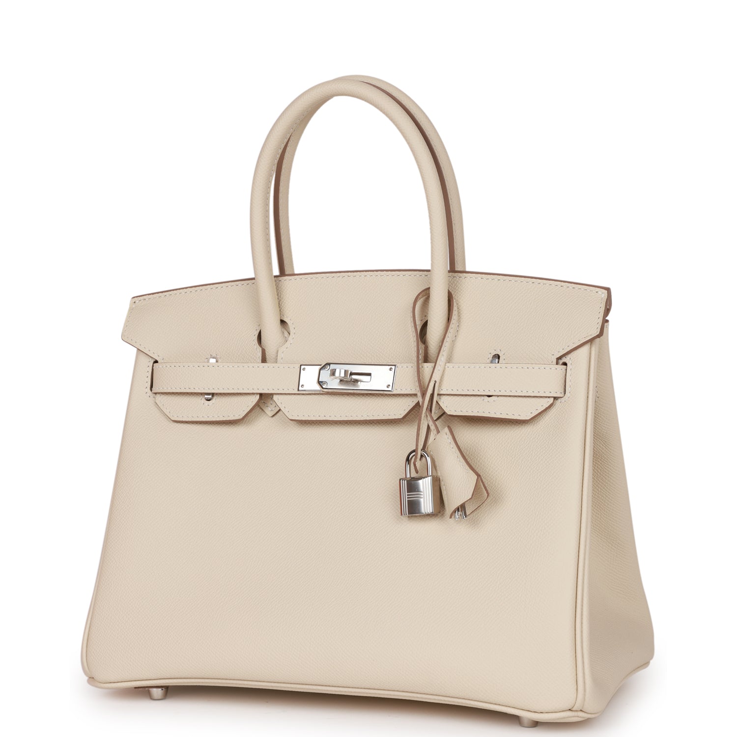 Hermes Birkin 30 Craie Epsom Palladium Hardware - fashionupstore1