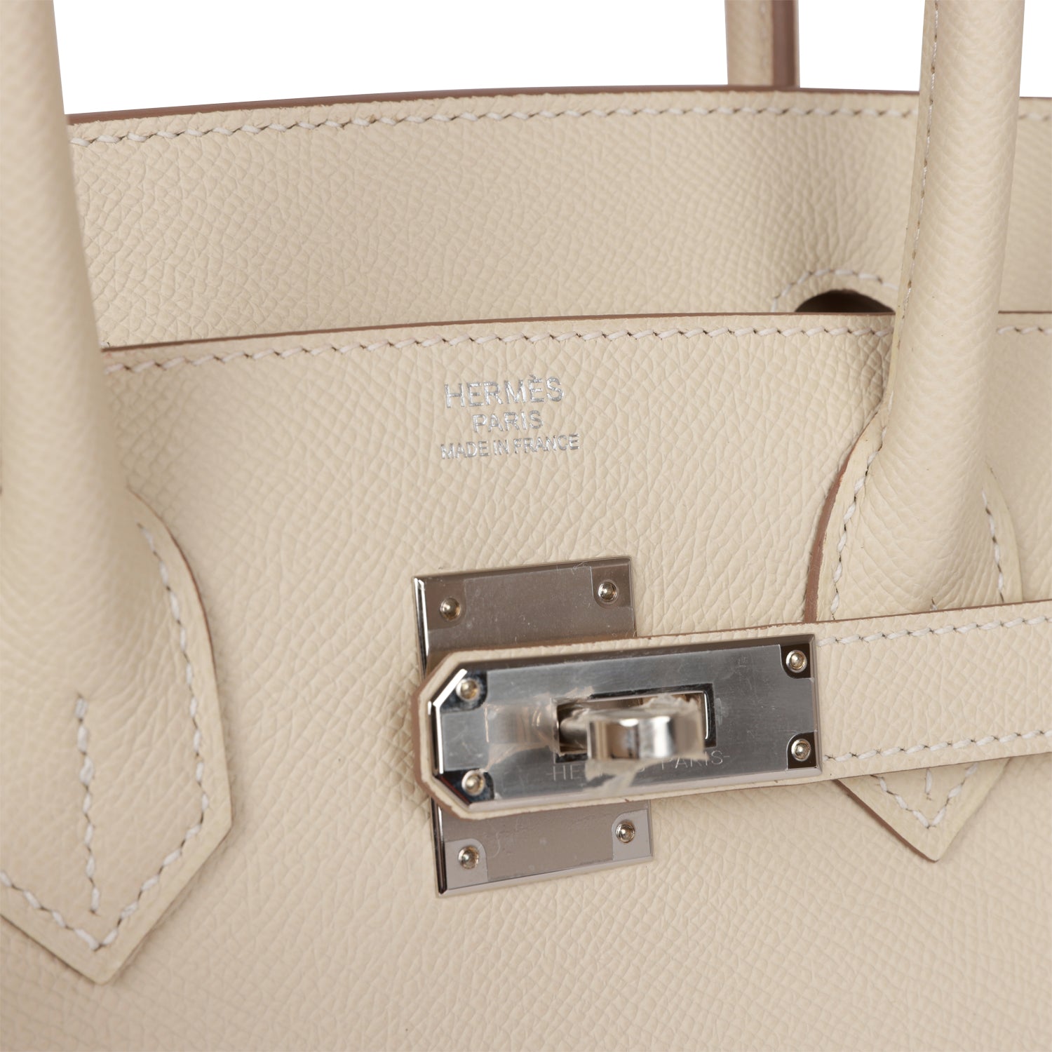 Hermes Birkin 30 Craie Epsom Palladium Hardware - fashionupstore1