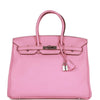 Pre-owned Hermes Birkin 35 Bubblegum Togo Palladium Hardware - fashionupstore1