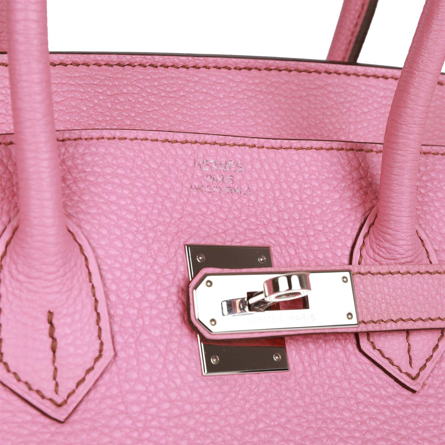 Pre-owned Hermes Birkin 35 Bubblegum Togo Palladium Hardware - fashionupstore1