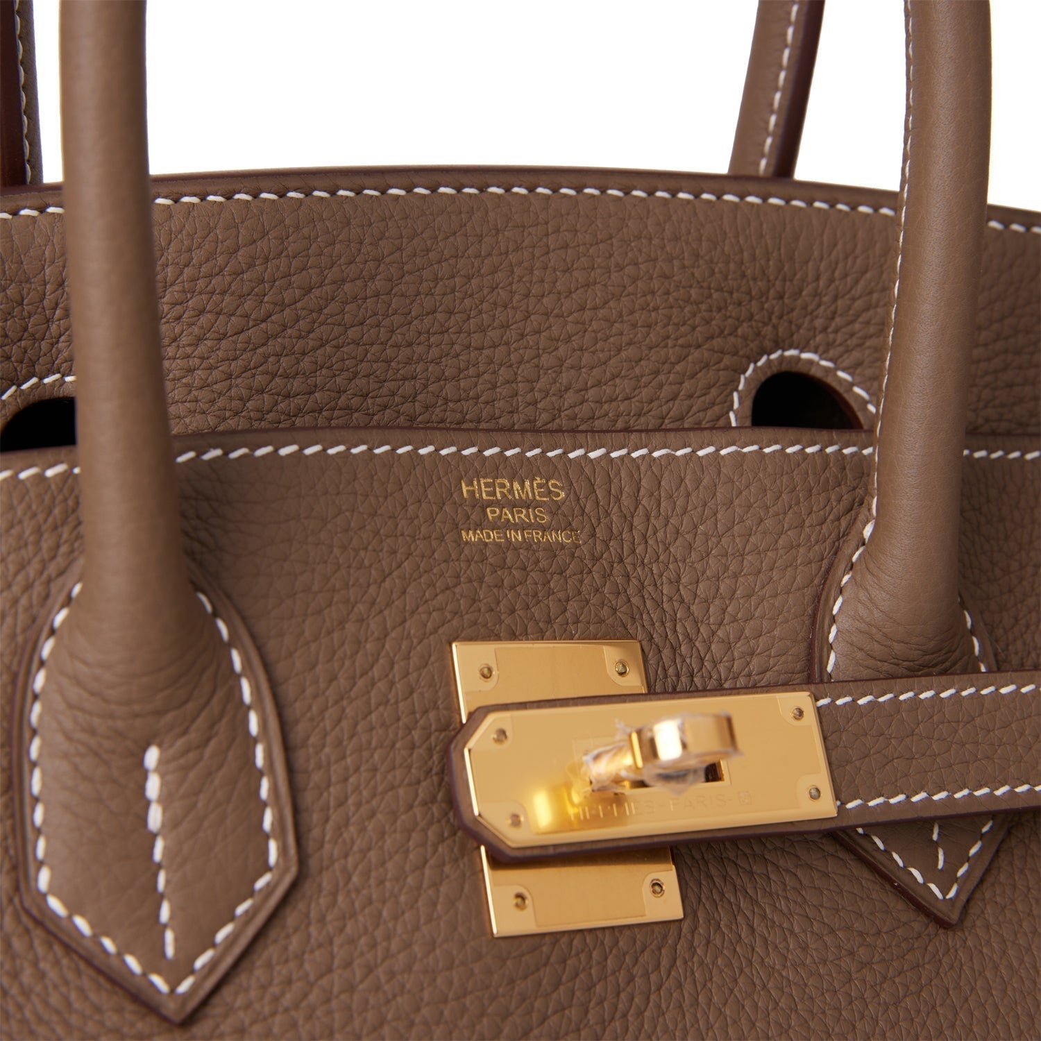 Hermes Birkin 30 Etoupe Clemence Gold Hardware - fashionupstore1